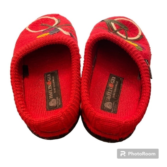 Haflinger RARE Bicycle Wool Felt Slippers - Picture 2 of 5